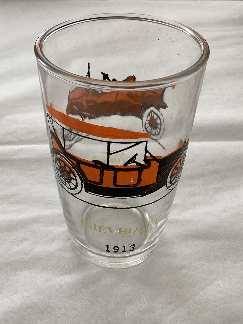 Vtg.Hazel Atlas “Classic Cars” Series tumbler Mid-20th Century.
